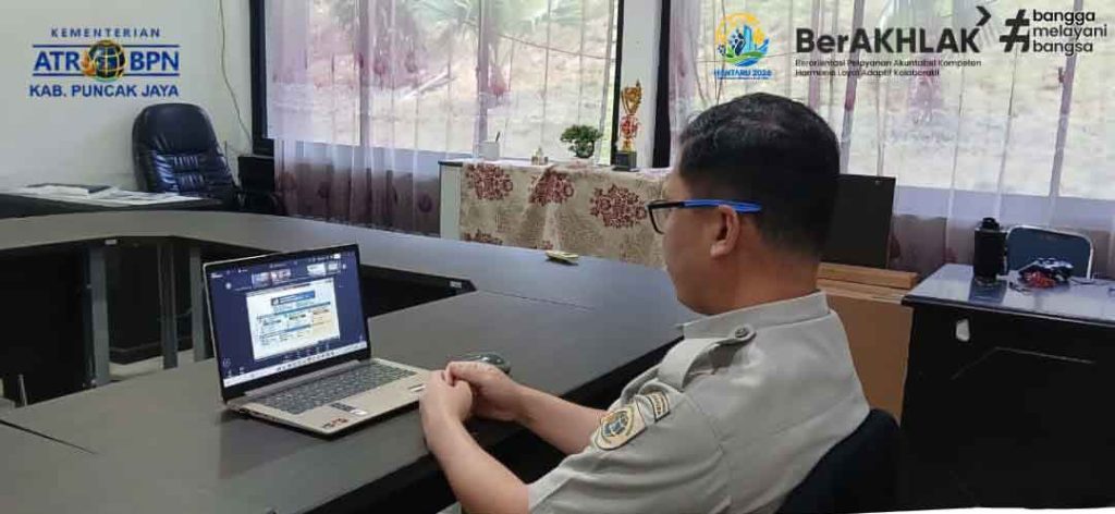 Kantor Pertanahan Kabupaten Puncak Jaya mengikuti penyusunan RKAKL Pagu Anggaran 2027