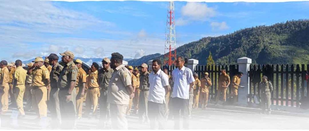 Kantor Pertanahan Puncak Jaya Ikuti Apel Bersama Pemda dan Instansi Vertikal