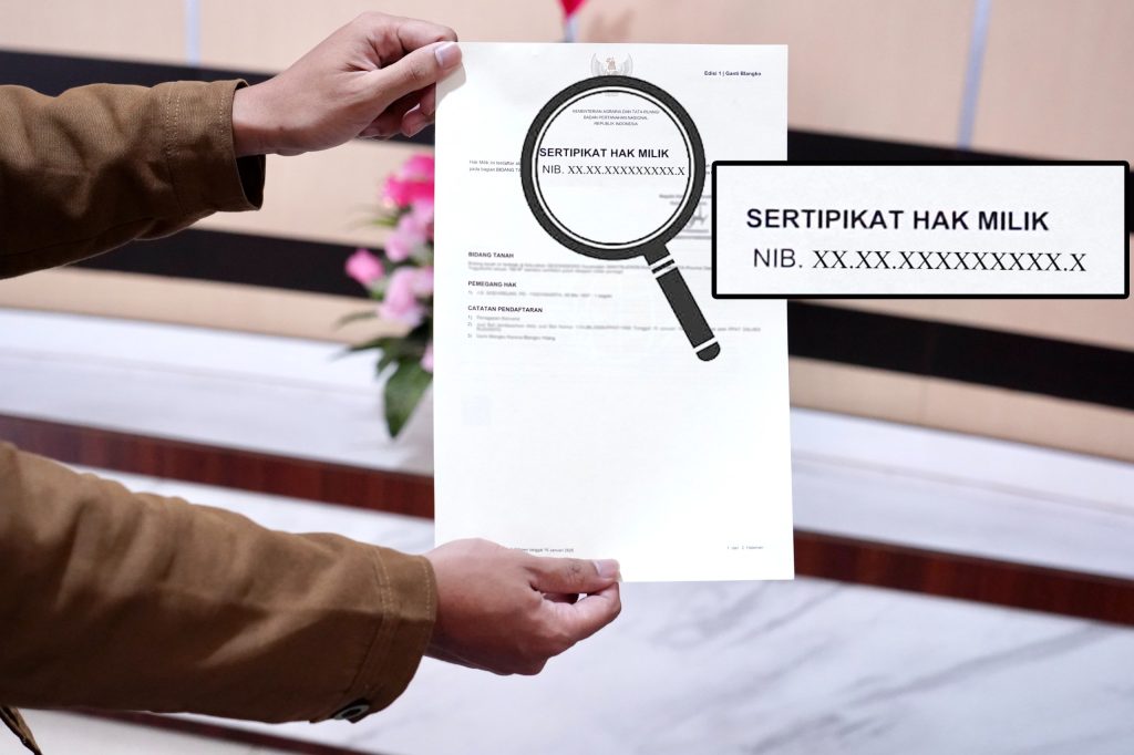 NIB-El 14 digit pada Sertipikat Elektronik