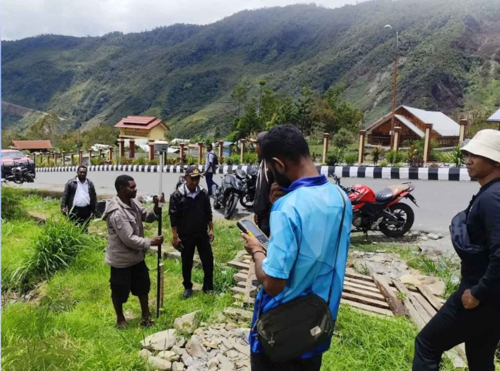 Pengukuran aset BMN oleh Kantor Pertanahan Kabupaten Puncak Jaya di Mulia