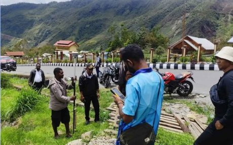 Pengukuran aset BMN oleh Kantor Pertanahan Kabupaten Puncak Jaya di Mulia